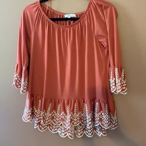 Girls dark pink quarterly length shirt